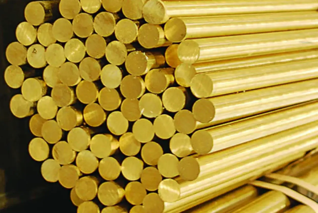 Round brass tubes.