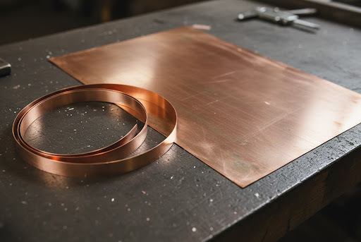 Rolled copper strip and sheet