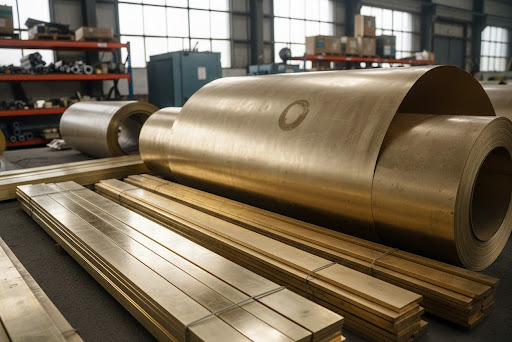 Rolled brass strip and sheet